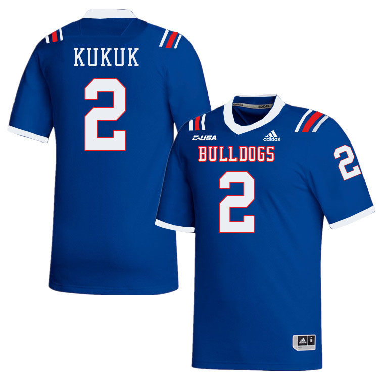Trey Kukuk Louisiana Tech Jersey,LA Tech Bulldogs Football Jerseys,Uniforms,Gears-Blue
